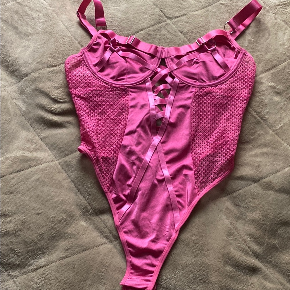 Pink Lace Bodysuit